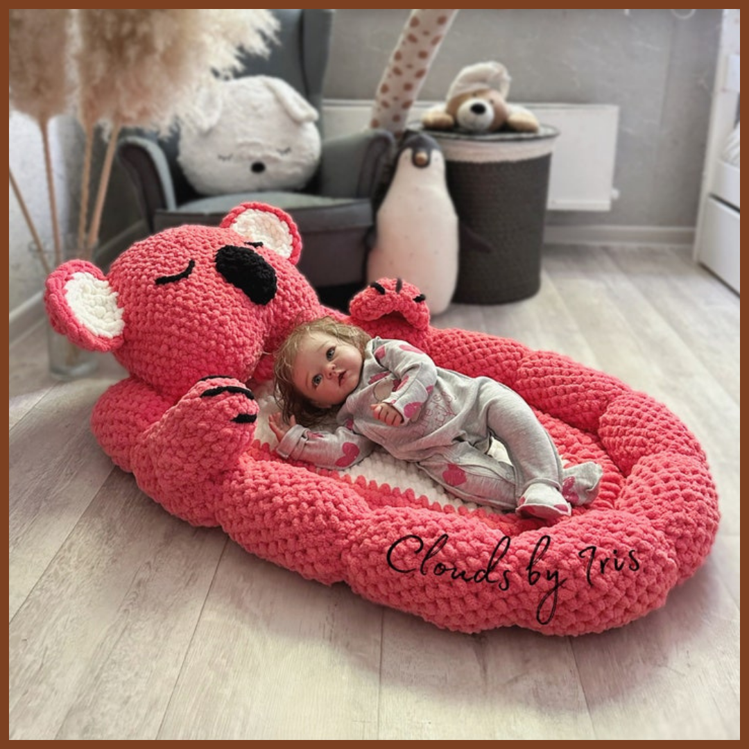 Baby bed Koala/ Finger Crochet Pattern