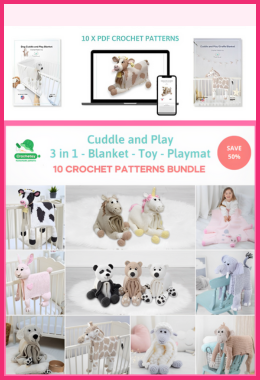 10 in 1 - BLANKETS CROCHET PATTERNS PDF Bundle, Cuddle and Play!