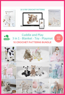 10 in 1 - BLANKETS CROCHET PATTERNS PDF Bundle, Cuddle and Play!