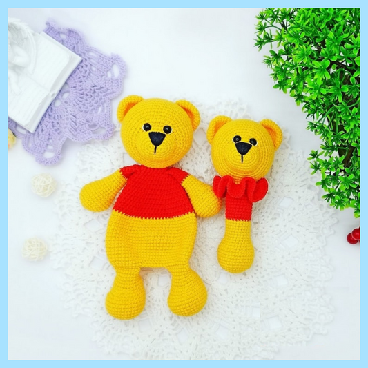 Cute Bear + Baby Rattle Bear