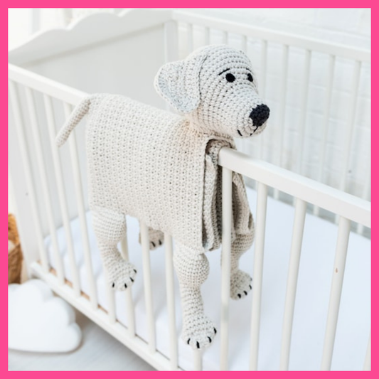 Cuddle and Play DOG LABRADOR crochet blanket pattern