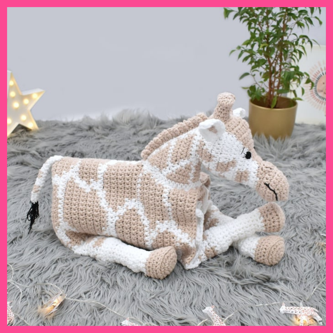 Cuddle and Play GIRAFFE crochet blanket pattern